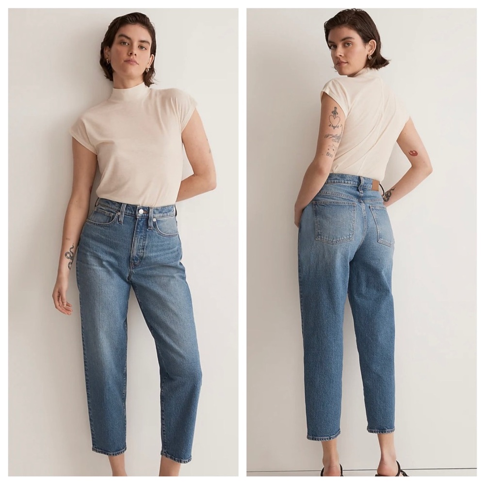 NWT New Madewell Petite Balloon Jeans Grandile Wash 28P 28 P